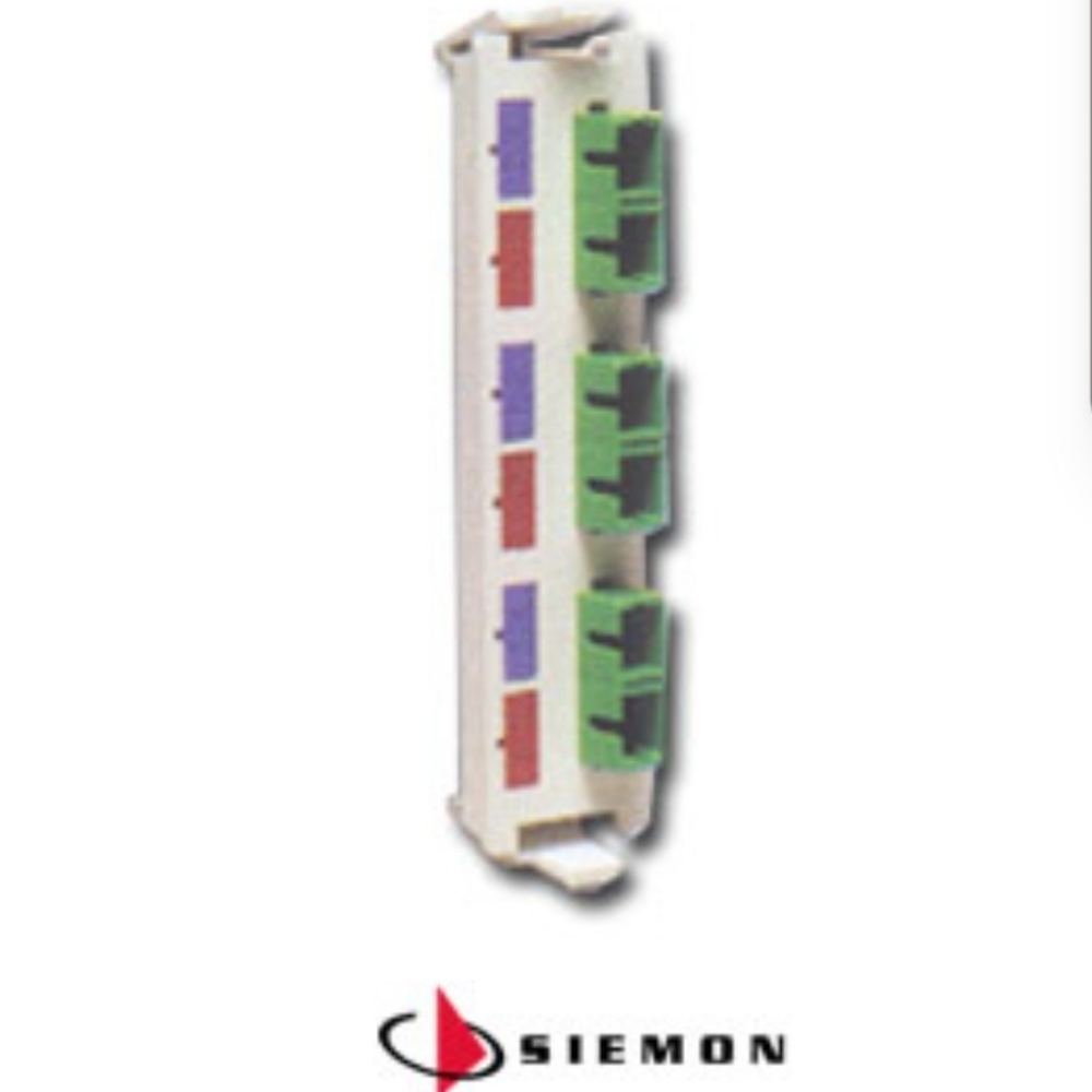 Siemon Flat Quick-Pack 3 Duplex SC/APC Adapter Plate (6 Fibers) RIC-F-SCA6-01